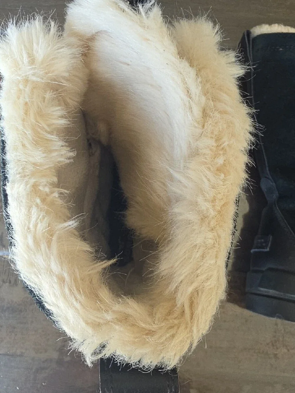 (8) Sorel Black Waterproof Lace-Up Winter Boots with Faux Fur Trim Suede Warm - Picture 5 of 10